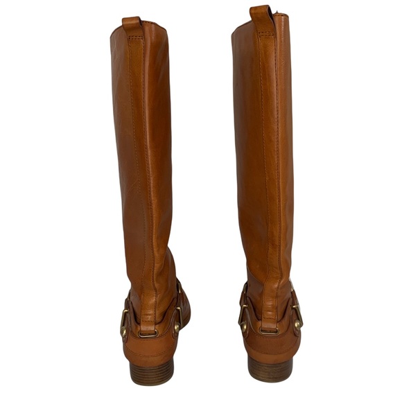 Coach Natalie cognac brown leather tall riding boots Women’s Size 7 - Picture 8 of 14